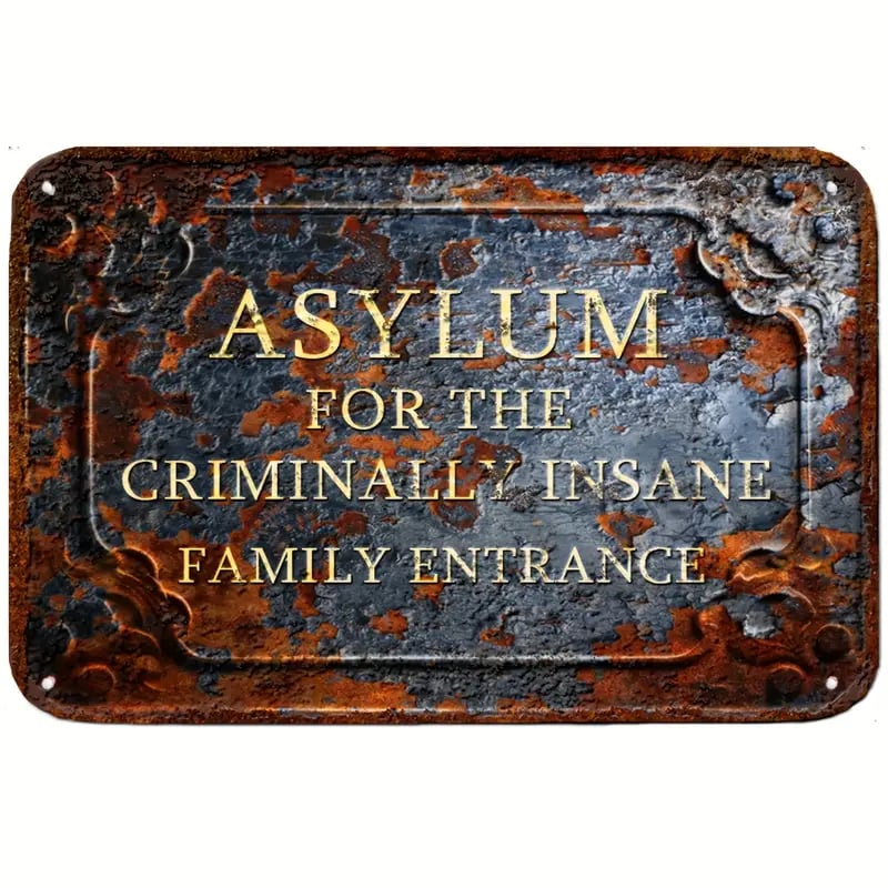 Sheltered Entrance, Fun Vintage Close iron Sign