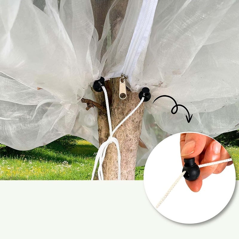šFlash Saleā”Garden Mesh Netting with Drawstring - Bird & Insect Barrier Protection for Citrus Trees, Vegetables & Fruits (Reusable, Breathable, UV-Resistant Plant Cover)