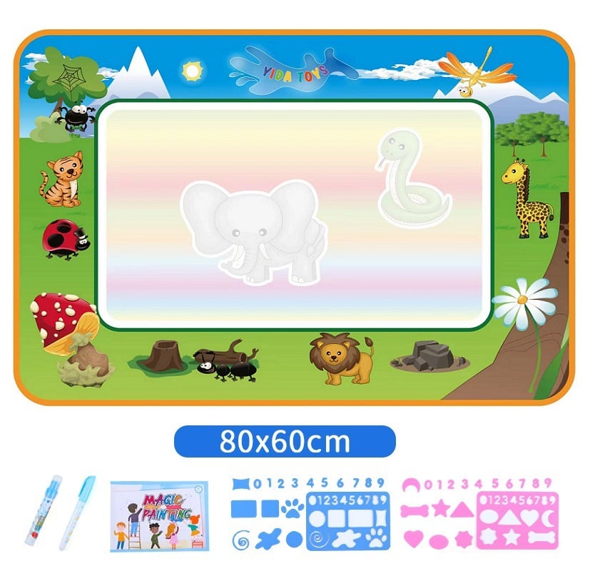 🎁Water Doodle Mat ,Aqua Painting Drawing Mat Mess Free Learning Toy Mat