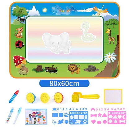 🎁Water Doodle Mat ,Aqua Painting Drawing Mat Mess Free Learning Toy Mat