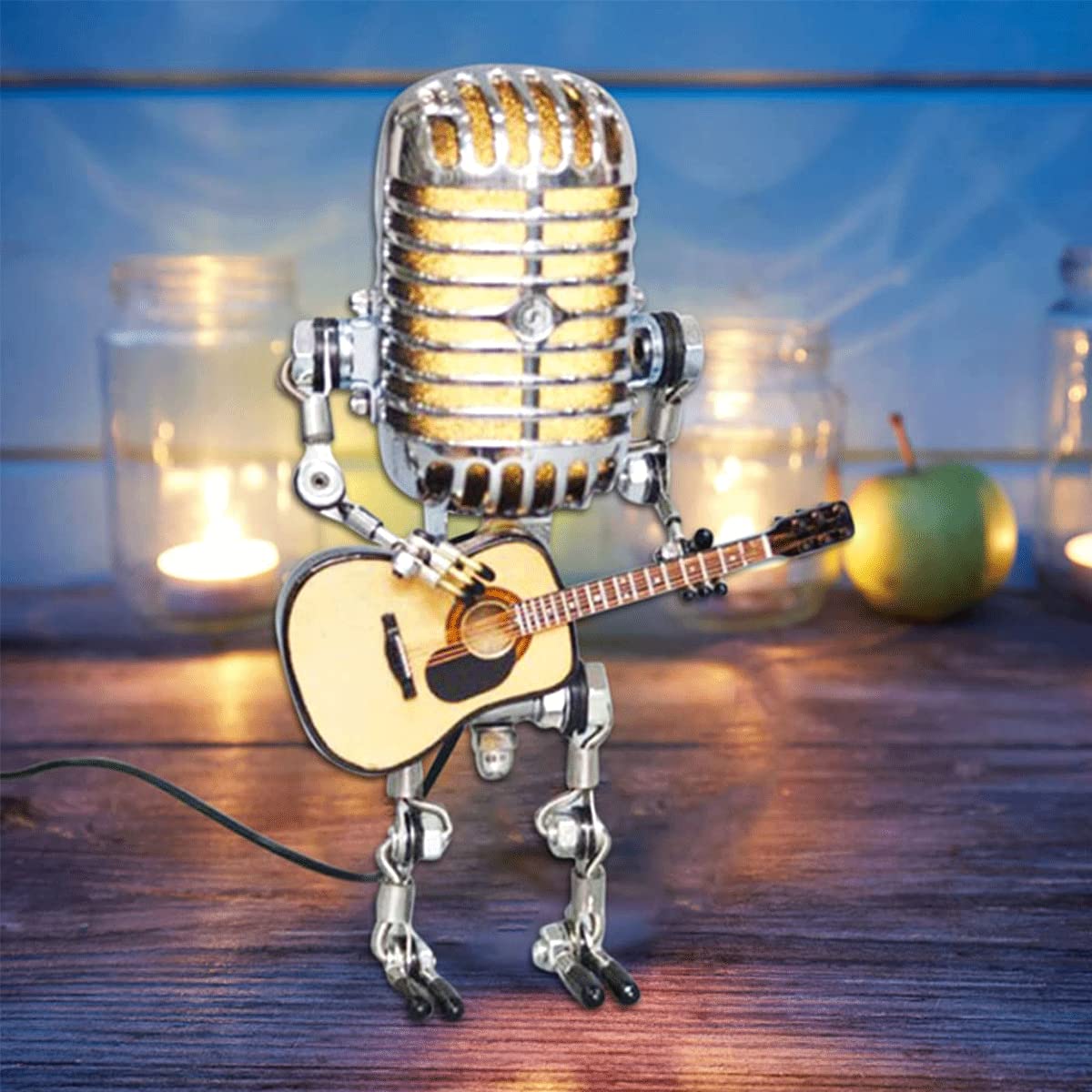 🔥LAST DAY 48% OFF🎁🔥Vintage Metal Microphone Robot Desk Lamp🎸