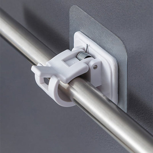 Nail-Free Adjustable Curtain Rod Hooks (Set of 2)