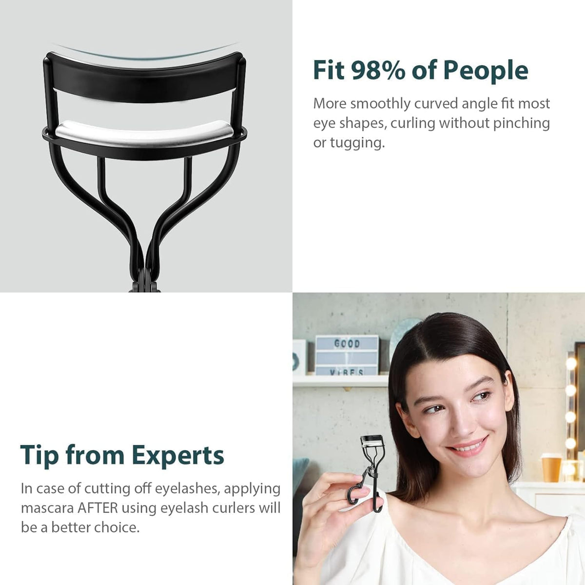 🏆Flash Sale⚡Stainless Steel Eyelash Curler - Professional Lash Curving Tool for Long-Lasting Lift