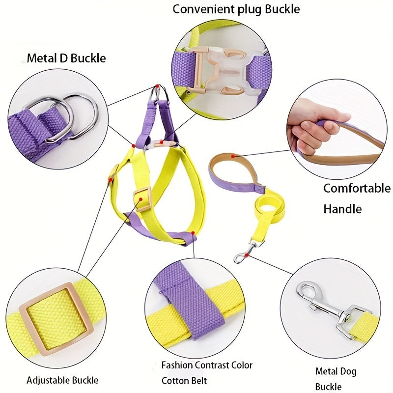 Rainbow Pet Leash Cotton