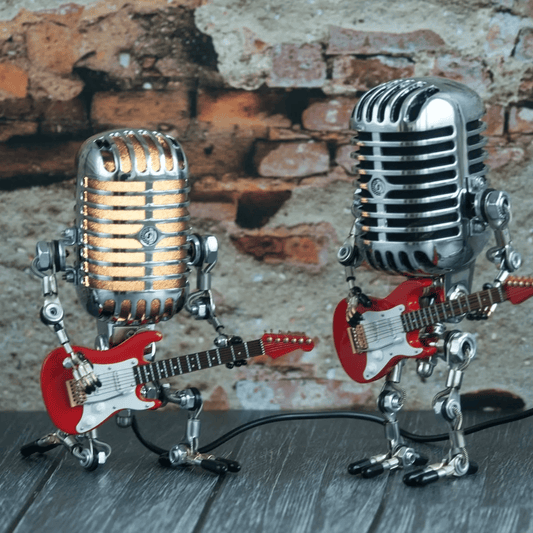 🔥LAST DAY 48% OFF🎁🔥Vintage Metal Microphone Robot Desk Lamp🎸