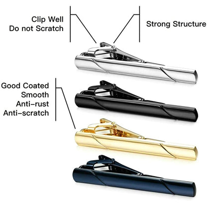 🔥Men's Copper Tie Clip Simple Necktie Bar Clasp Clamp Pin