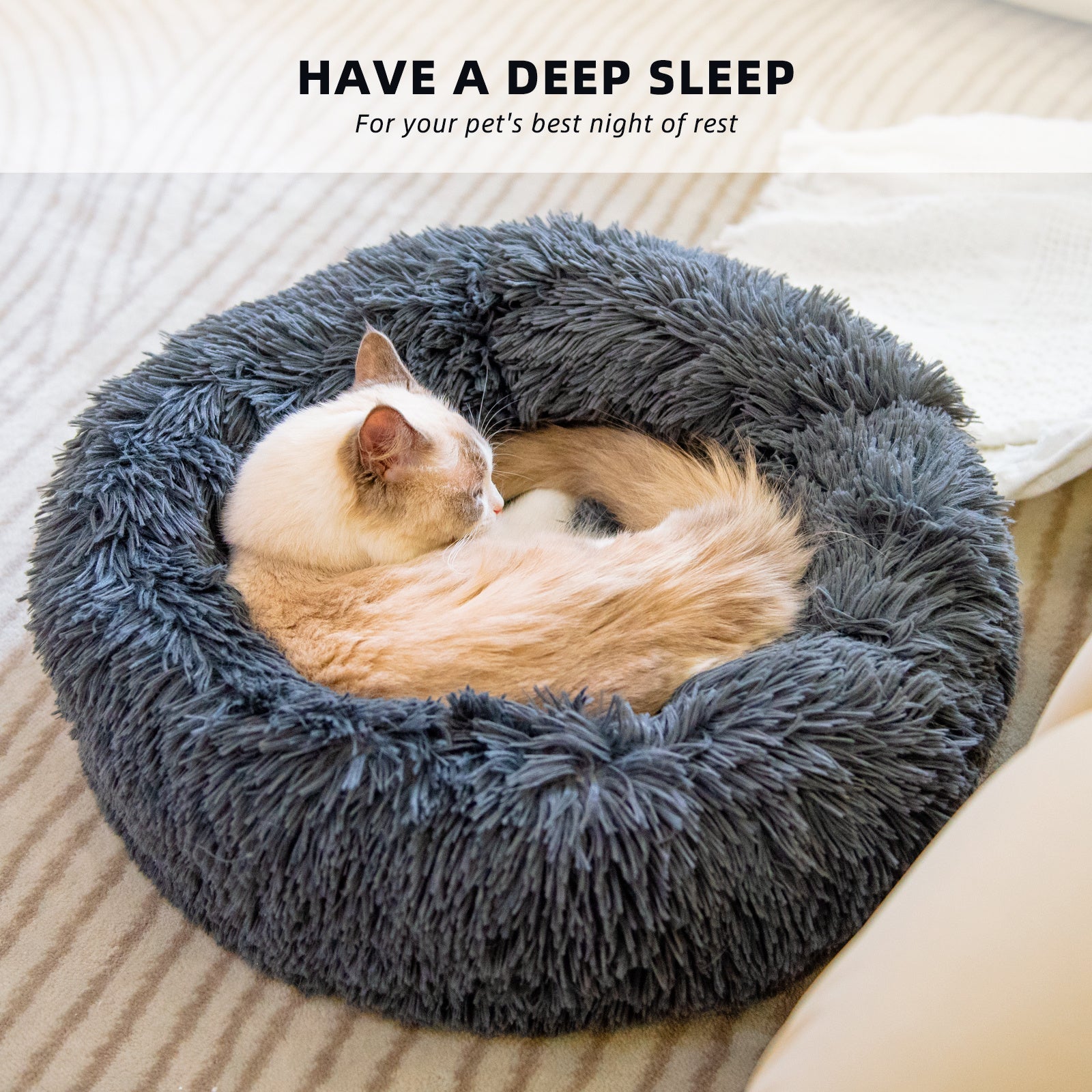 Dog Beds For Small Dogs Round Plush Cat