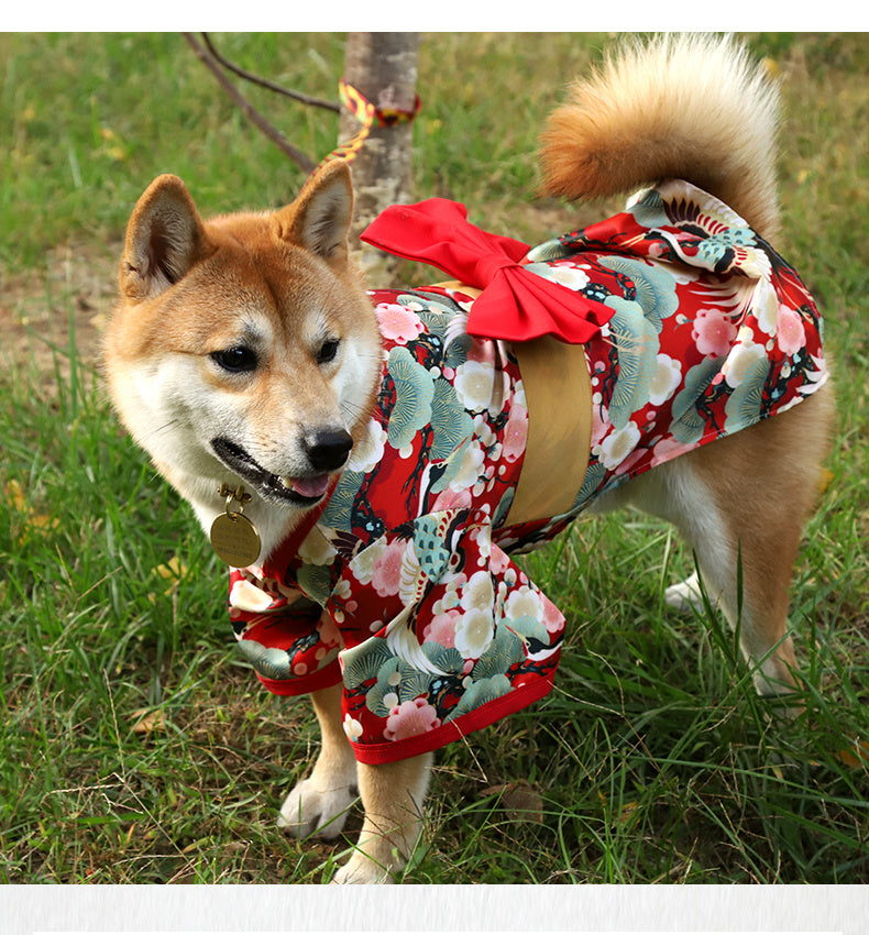 Dog Clothes Kimono Tang Suit