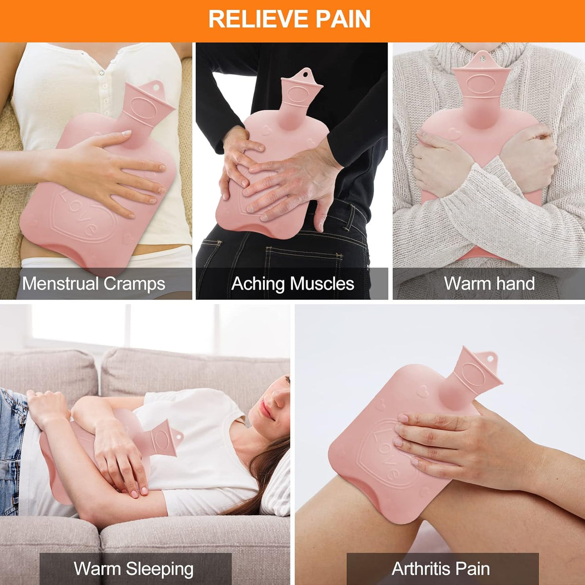 Plush Refillable Hot Water Bottle Belt