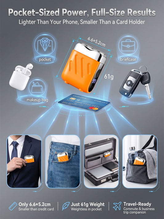 Shave, Cut & Remove Hair in 1 Second — German Precision Dual-Head Pocket Shaver for the Whole Family