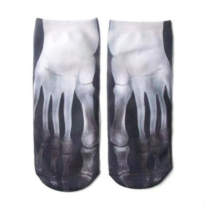 Women Manicure Print Flip Flop Socks