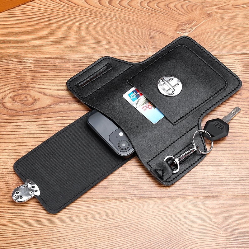 👛Vintage Leather Belt Bag Cell Phone Loop Leather Case Men's Belt Bag Cell Phone Bag Wallet