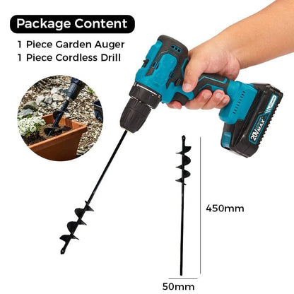 SAKER® Garden Auger Drill Bit with Cordless Drill