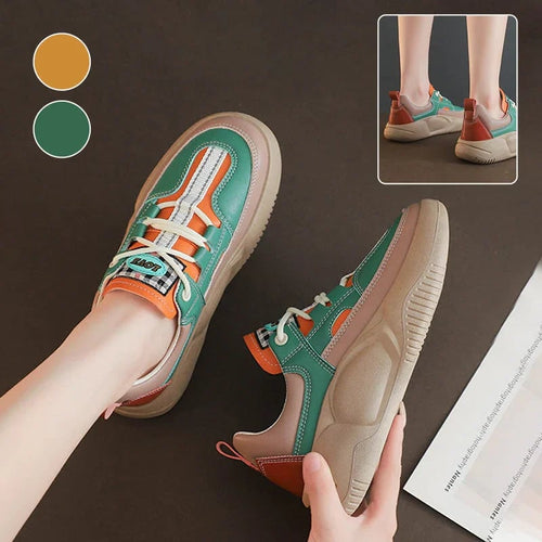 Women's Colorblock Thick Sole Walking Shoes