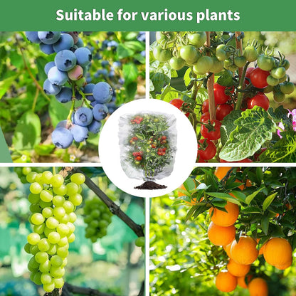 🏆Flash Sale⚡Garden Mesh Netting with Drawstring - Bird & Insect Barrier Protection for Citrus Trees, Vegetables & Fruits (Reusable, Breathable, UV-Resistant Plant Cover)
