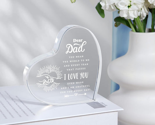 🧩Heart shaped acrylic plaque for dad
