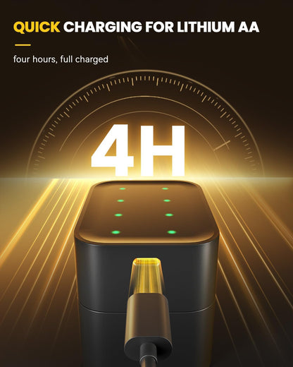 Charging Compartment - Rechargeable Aa/Aaa Lithium Battery