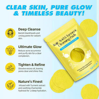 Turmeric Cleansing Exfoliating Pads Facial Cleansing  Skincare