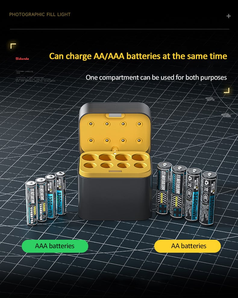 Charging Compartment - Rechargeable Aa/Aaa Lithium Battery