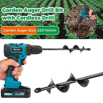 SAKER® Garden Auger Drill Bit with Cordless Drill
