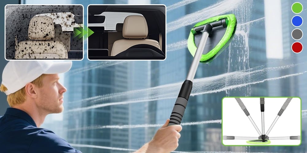 Automotive Glass Cleaning and Defogging Brush