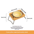 Pet Wooden Rack Multi-functional Ceramic Bowl