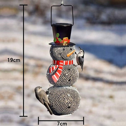 ⛄Snowman Metal Mesh Bird Feeder🐦