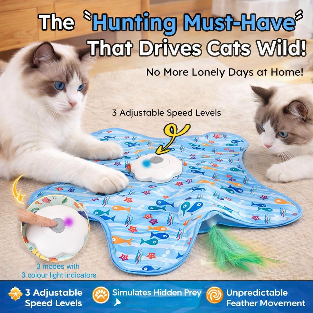 Rotating Interactive Cat Toys with Squeaker