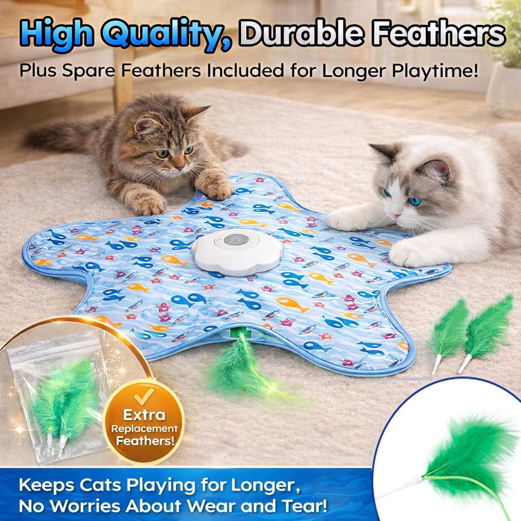 Rotating Interactive Cat Toys with Squeaker