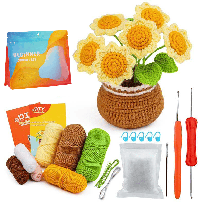 DIY Knitted Potted Plant Kit 🪴