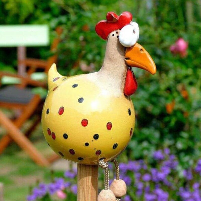 💖💖Funny decorative chicken, eye-catching decoration!