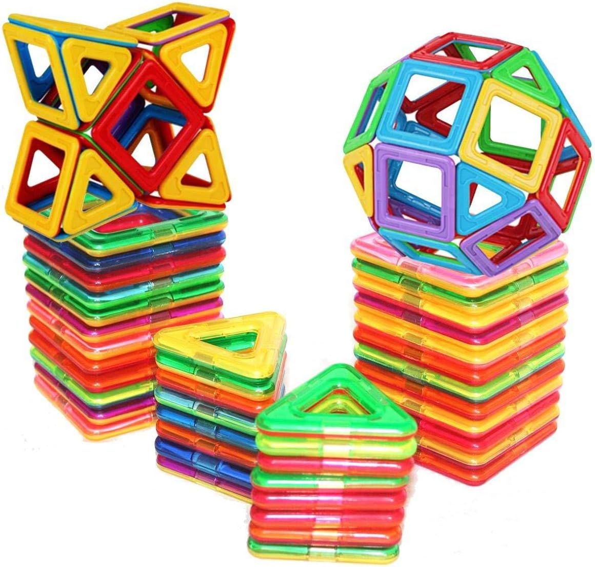 🏆Flash Sale⚡Magnetic Tiles Building Blocks - Educational Toys for Toddlers & Kids (3D Puzzle, Non-Toxic)
