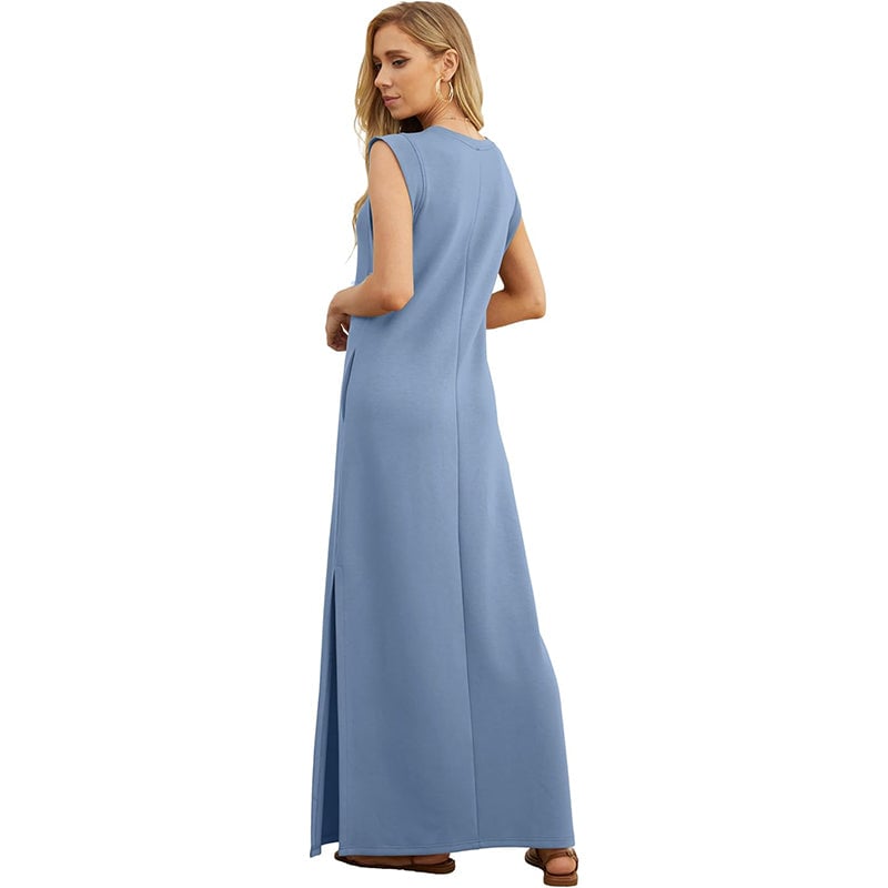 🔥SUMMER SALE 49% OFF⏰Women's Casual Loose Split Wrinkle-Free Maxi Dress