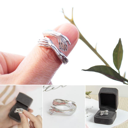 New-Couple Hug Ring Womens Day Gift Friends Mother Sister Girlfriend Gift