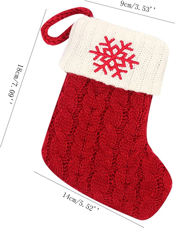 Christmas Red Socks Alphabet Knitting Christmas-Tree Pendant