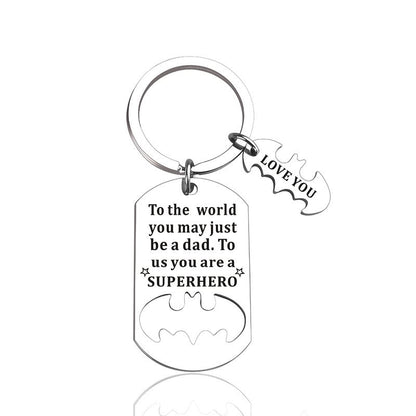 Fathers Gifts Dad Birthday Keychain for Daddy Step Dad to Be Husband from Daughter Son Wife Kids