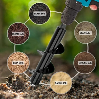 SAKER® Garden Auger Drill Bit with Cordless Drill