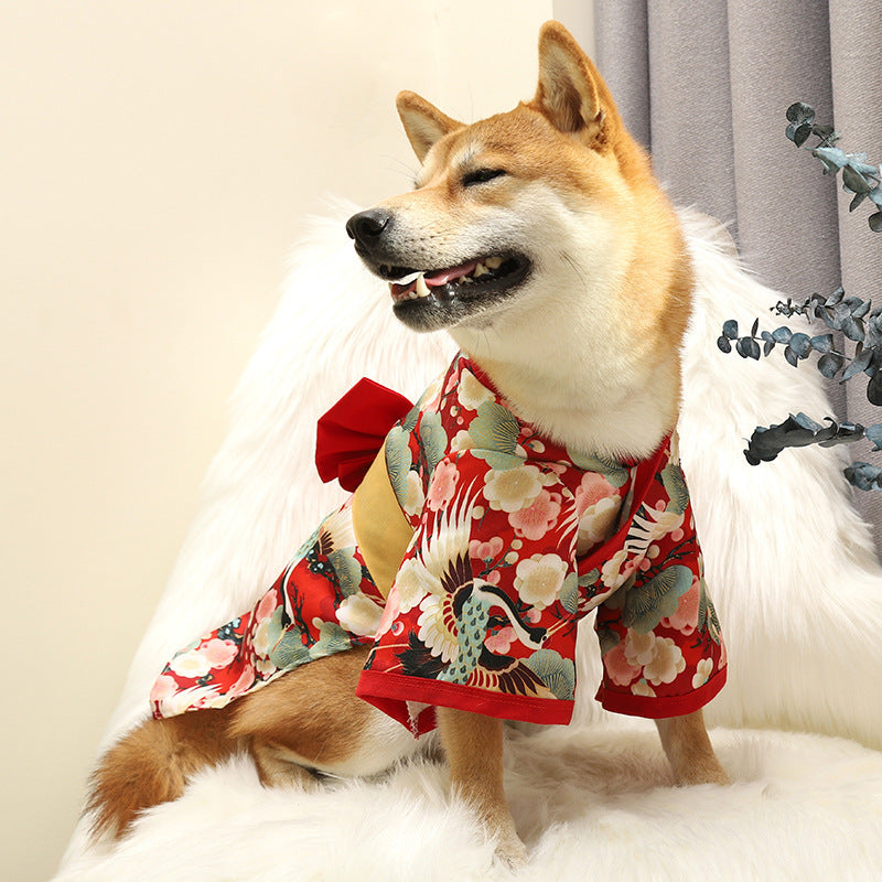 Dog Clothes Kimono Tang Suit