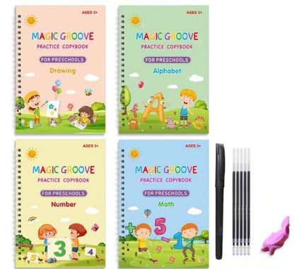 🔥🔥Magical Handwriting Reusable Book (1 Set Of 4 Books)