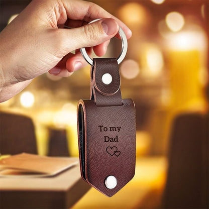 💖Valentine's Day hot sale✨Gift to Husband-Customized Leather Photo Text Keychain