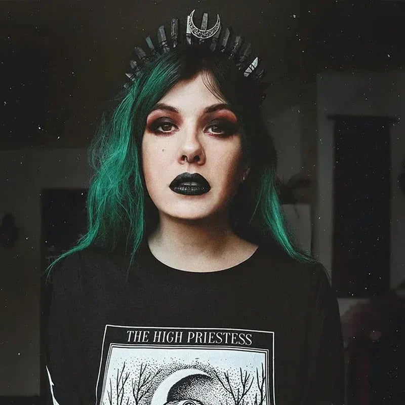 Labradorite Witchy Moon Crystal Crown