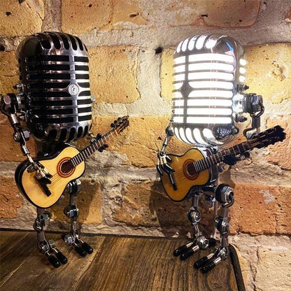 🔥LAST DAY 48% OFF🎁🔥Vintage Metal Microphone Robot Desk Lamp🎸
