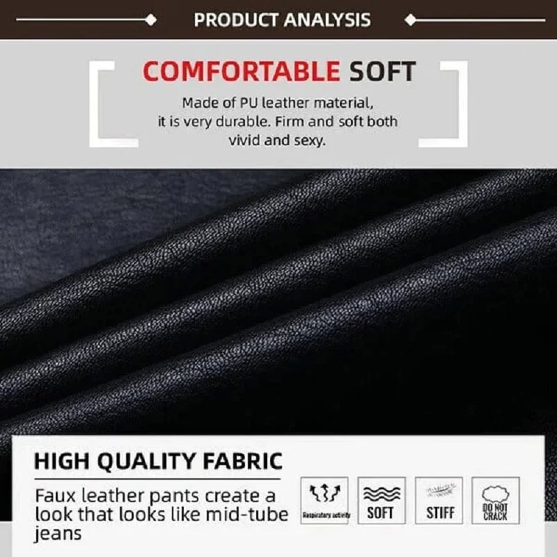 S-shaped PU Leather Leggings