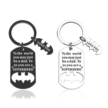 Fathers Gifts Dad Birthday Keychain for Daddy Step Dad to Be Husband from Daughter Son Wife Kids