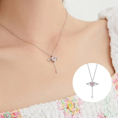 💖Pink Angel Wings Necklace