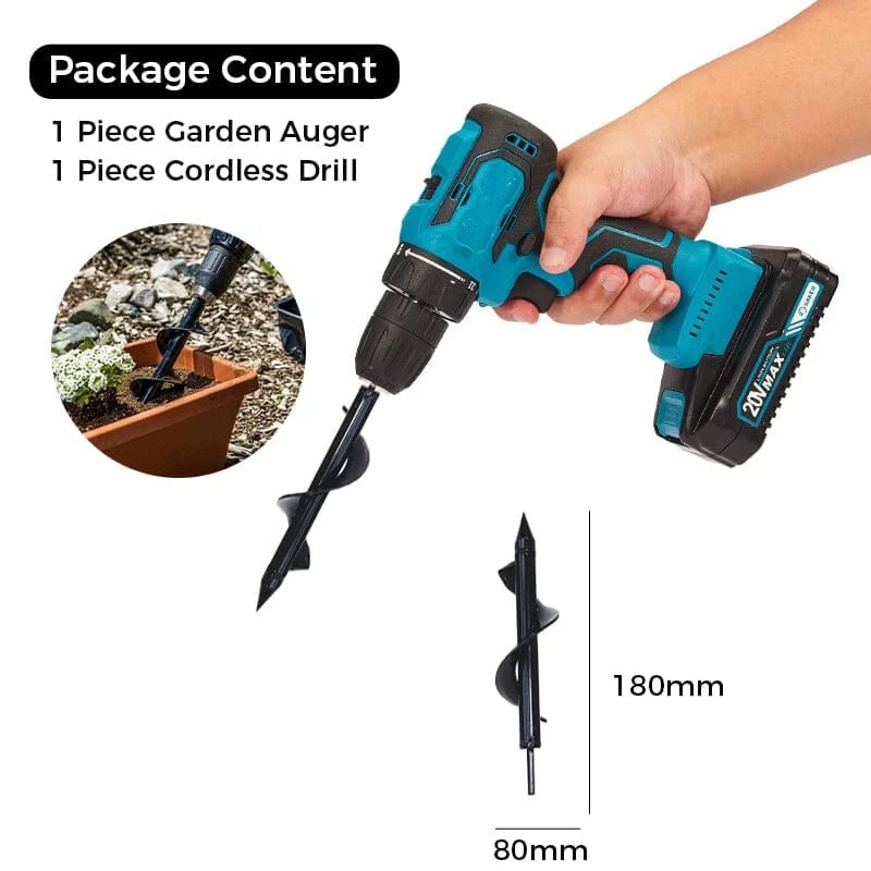 SAKER® Garden Auger Drill Bit with Cordless Drill