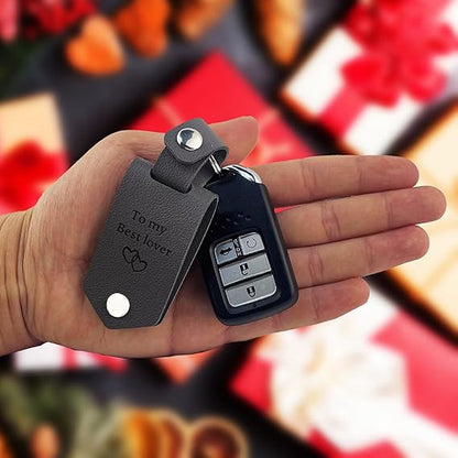 💖Valentine's Day hot sale✨Gift to Husband-Customized Leather Photo Text Keychain
