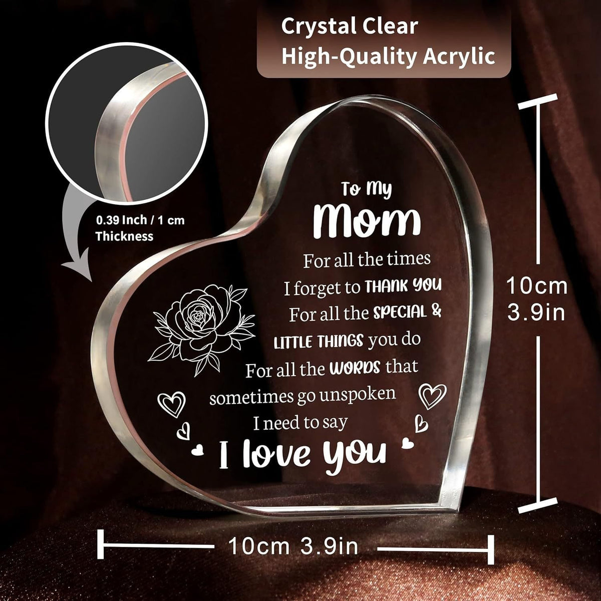🧩Heart shaped acrylic plaque for dad