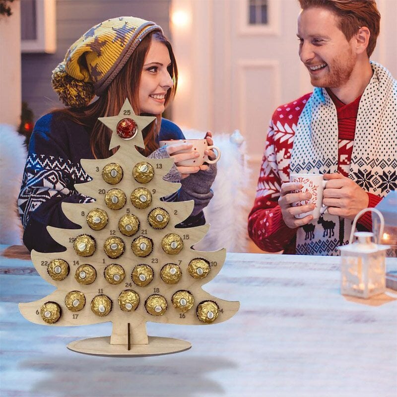 🎁Wooden Christmas Party Chocolate Frame🍫