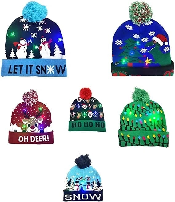 Christmas LED Light Knitted Beanies